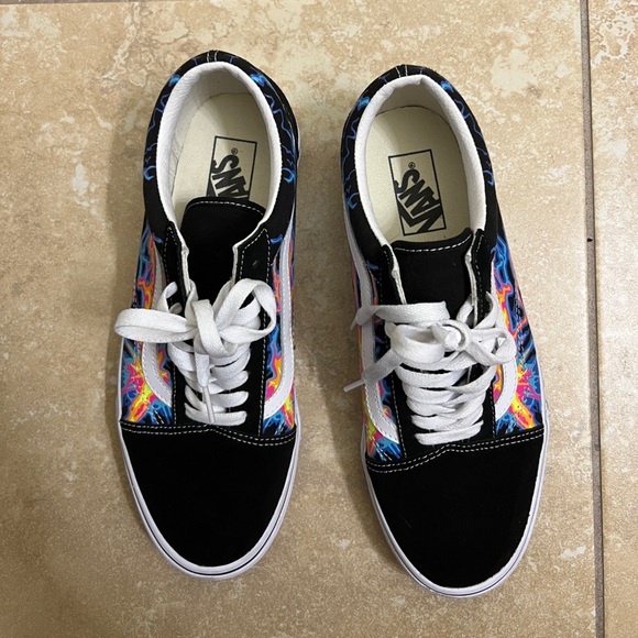 VANS Old Skool 'Electric Flame' Size 9.5 - Picture 4 of 7